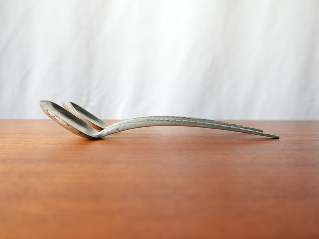 PEWTER SALAD SERVERS