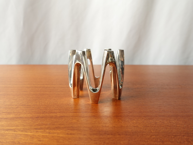 SILVER TONE CANDLE HOLDER