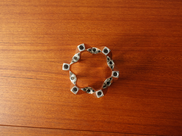 SILVER TONE CANDLE HOLDER