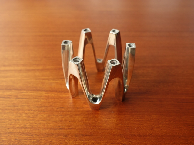 SILVER TONE CANDLE HOLDER