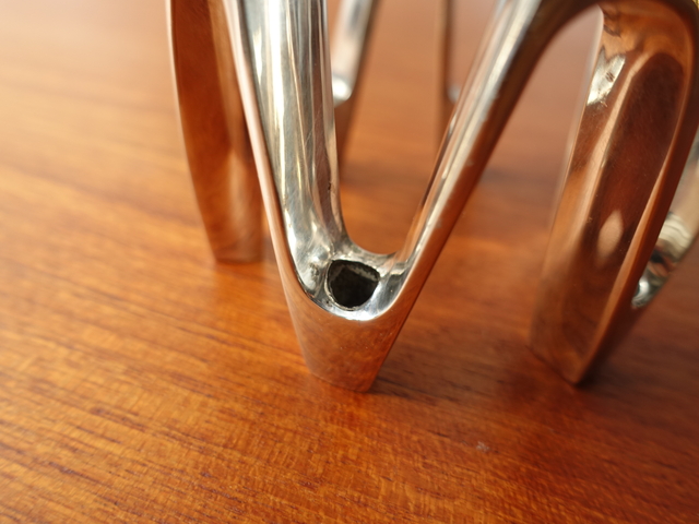 SILVER TONE CANDLE HOLDER