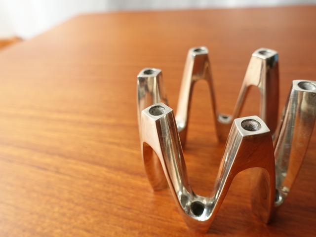 SILVER TONE CANDLE HOLDER