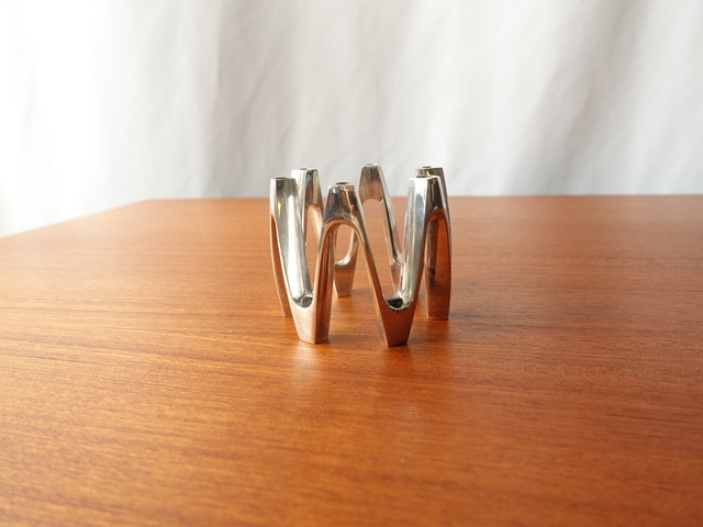 SILVER TONE CANDLE HOLDER