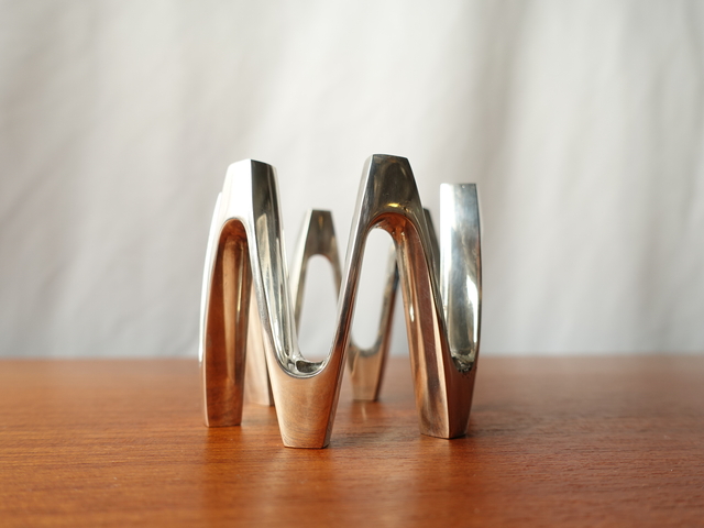 SILVER TONE CANDLE HOLDER