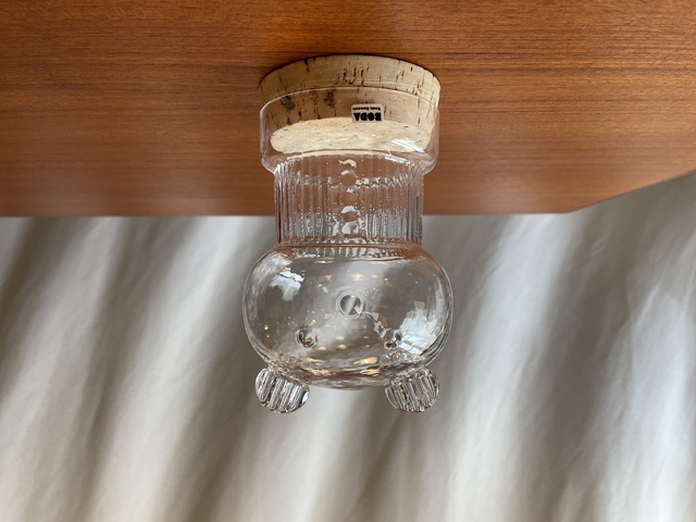 CLEAR GLASS BEAR CANDY JAR