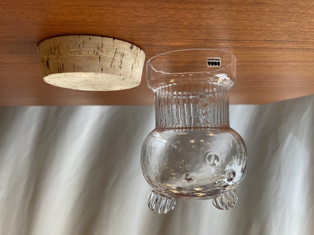 CLEAR GLASS BEAR CANDY JAR