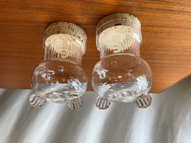 CLEAR GLASS BEAR CANDY JAR